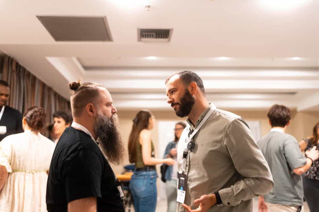 When the Q&A moves off stage and becomes a one on one discussion